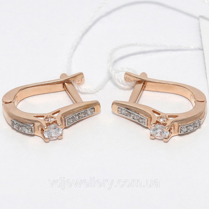 Золотые серьги СЗХ12