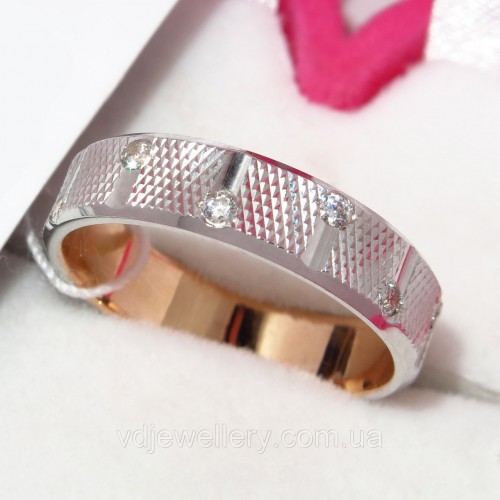 Золотое обручальное кольцо ХОК9