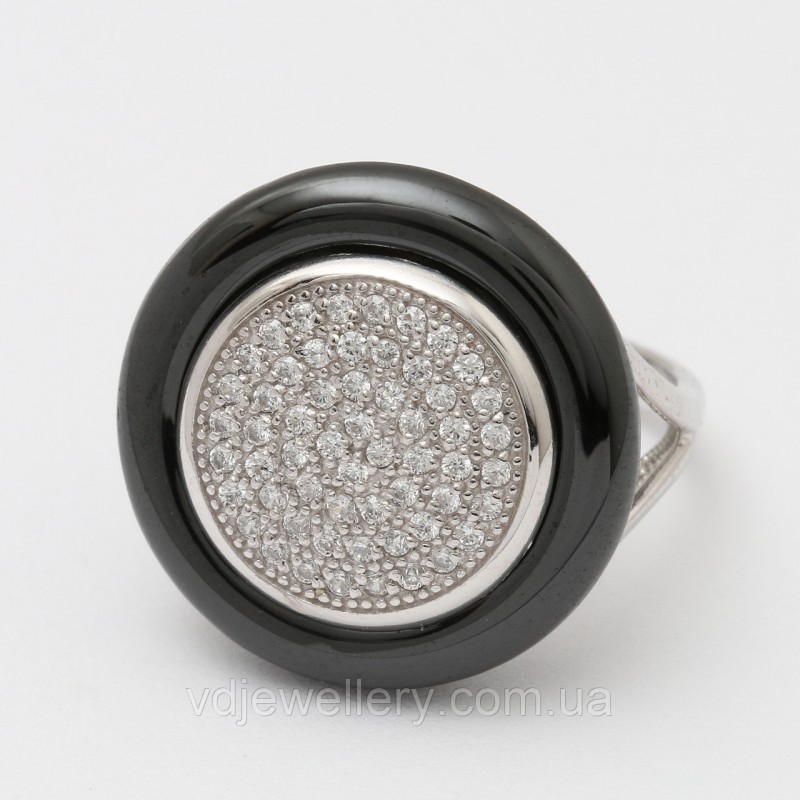 Серебряное кольцо с керамикой КЖХ-63