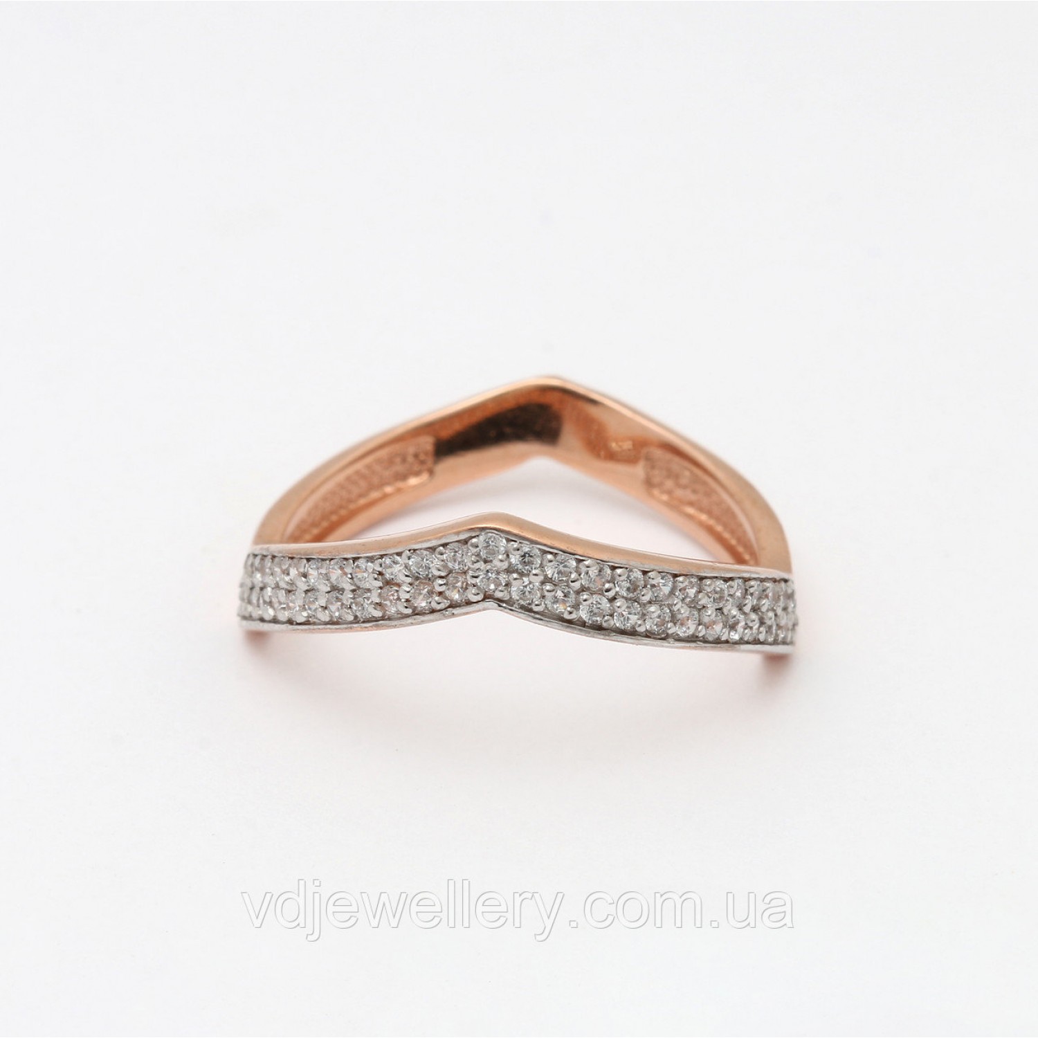 Серебряное позолоченное кольцо кжх60