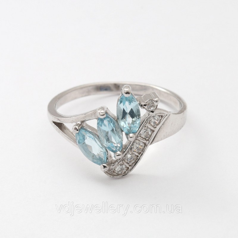 Серебряное кольцо с топазом 214кю