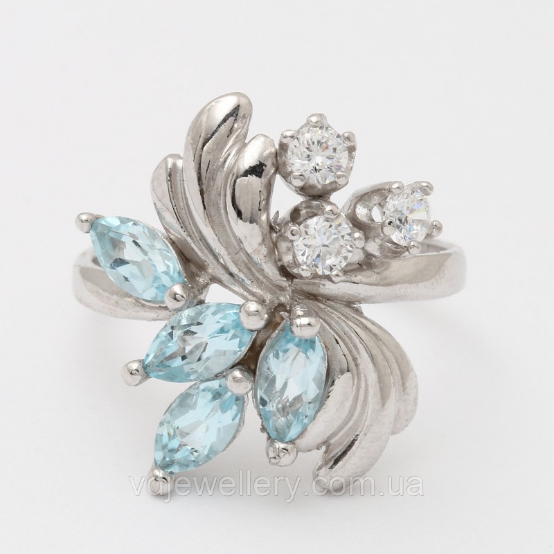 Серебряное кольцо с топазом 249КЮ
