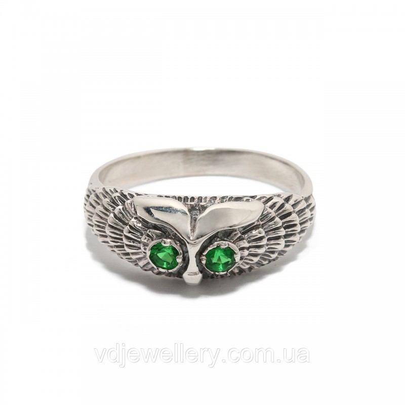 Серебряное кольцо "Сова" 339кю