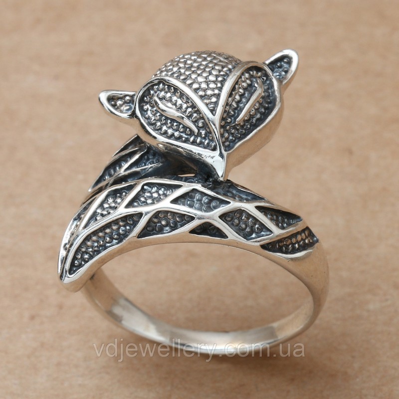 Срібна каблучка "Лисиця" 2кю