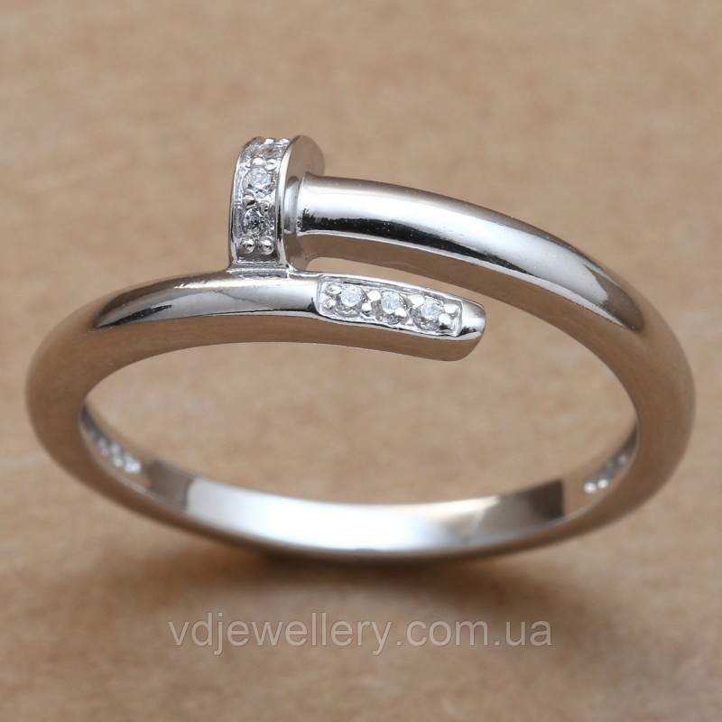 Серебряное кольцо "Гвоздь" кжх137