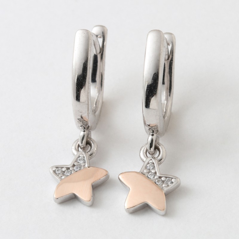 Серебряные серьги с золотом СЖХ236