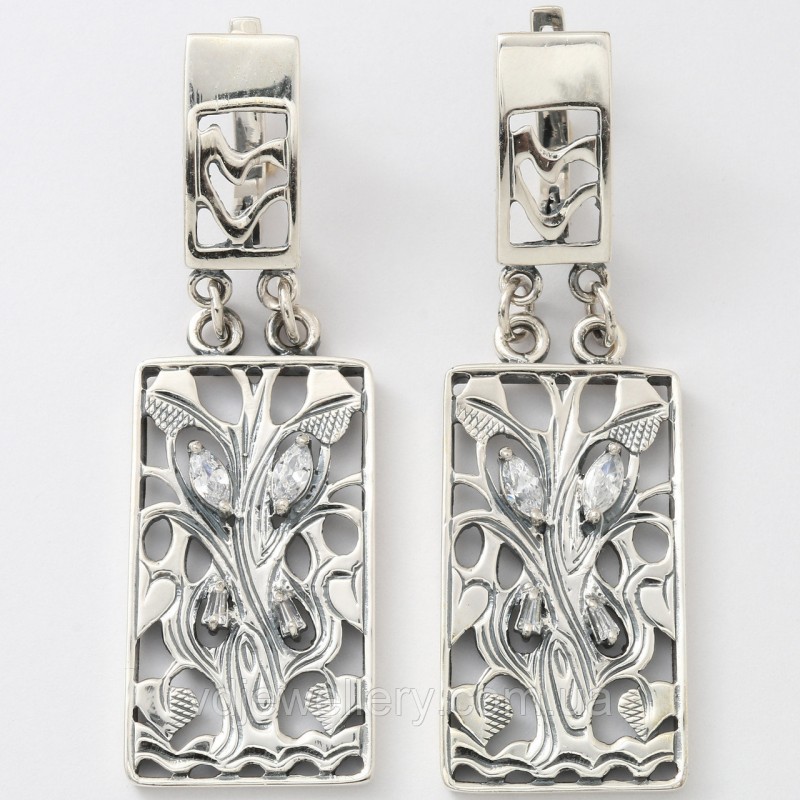 Серебряные серьги 383КН