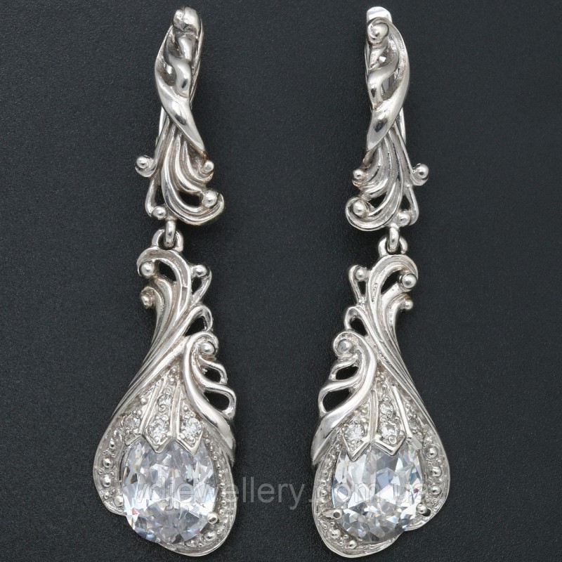 Серебряные серьги 63КН