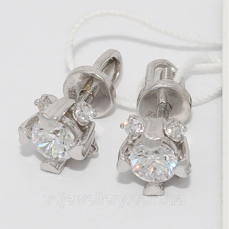 Серебряные серьги 17КН