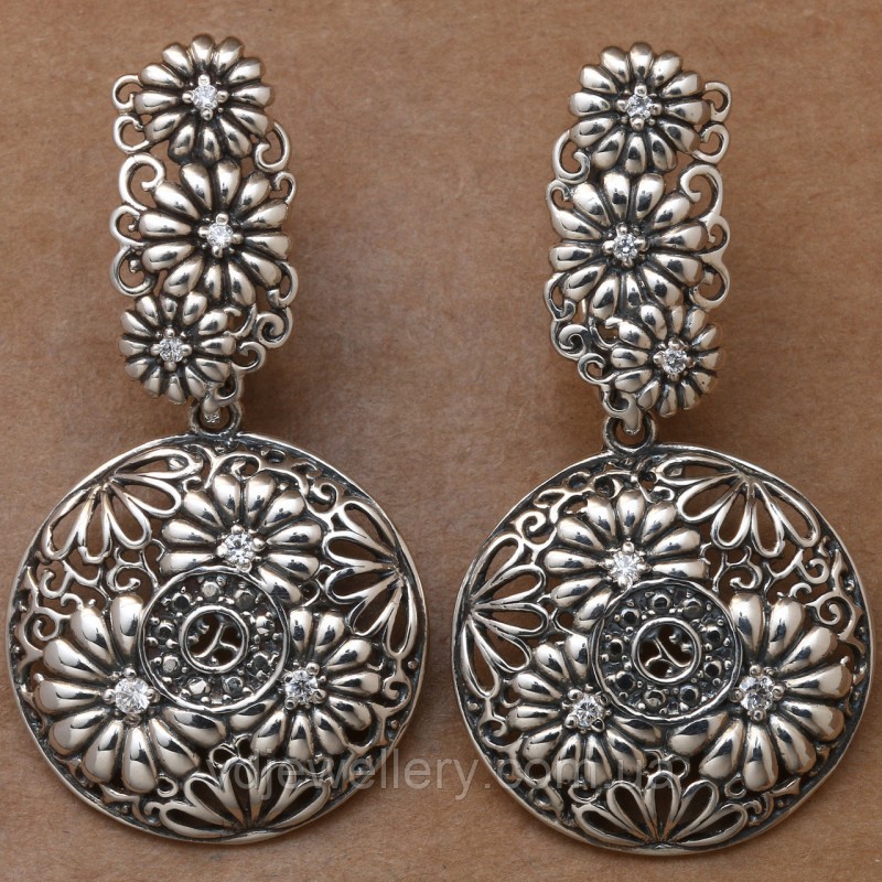 Серебряные серьги 445КН