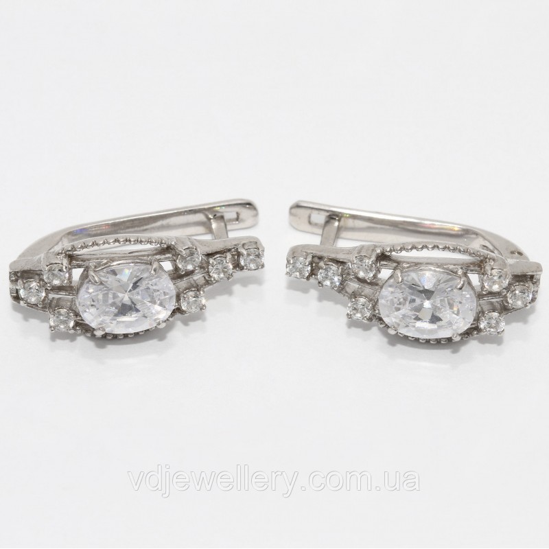 Серебряные серьги 84КН