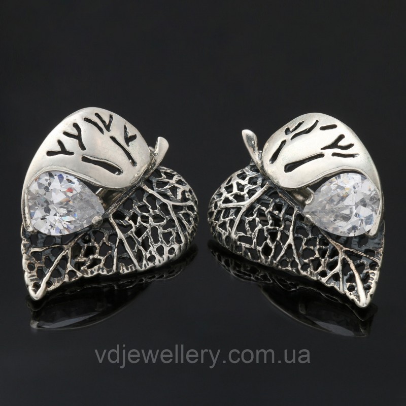 Срібні сережки Листики 289кн