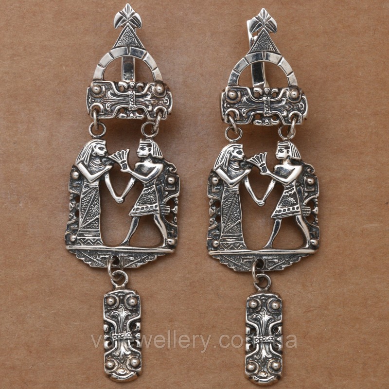 Серебряные серьги "Египитские" 446кн