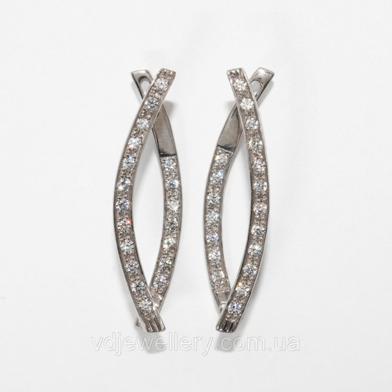 Серебряные серьги 85КН