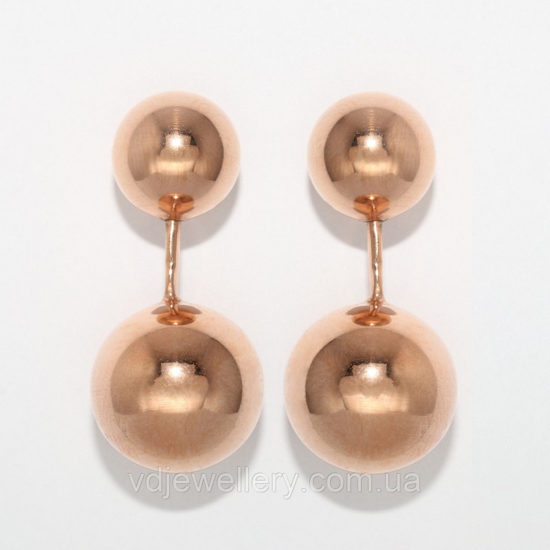 Срібні сережки кульки "Діор" сжх66