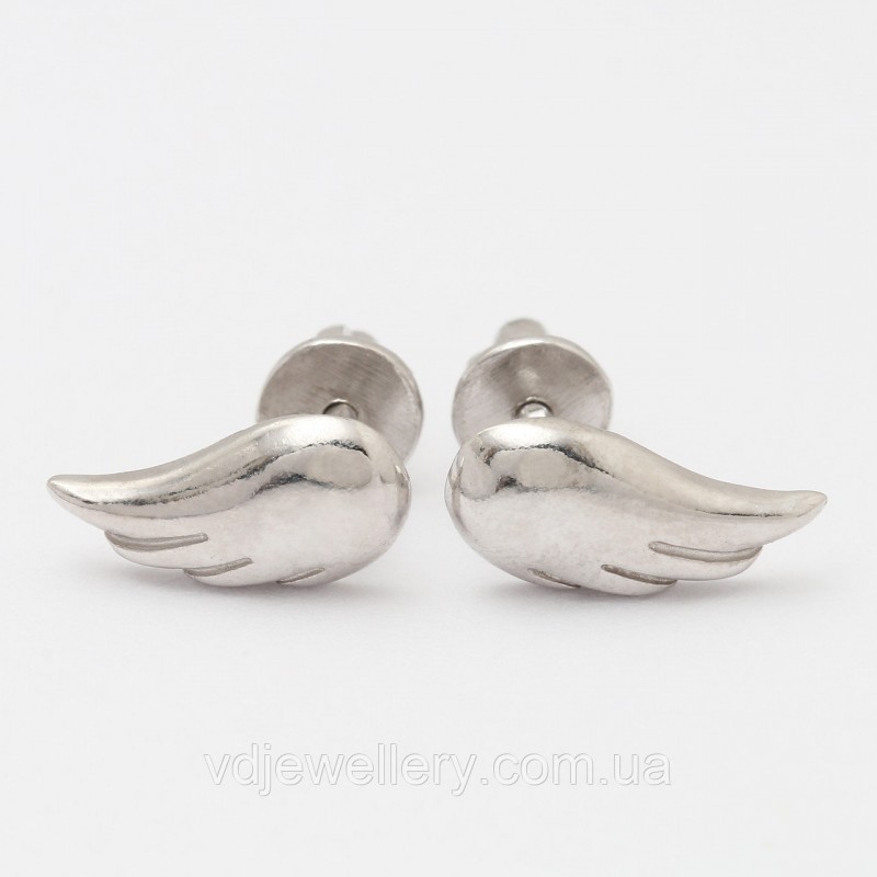 Срібні сережки пусети "Крило" сжх109