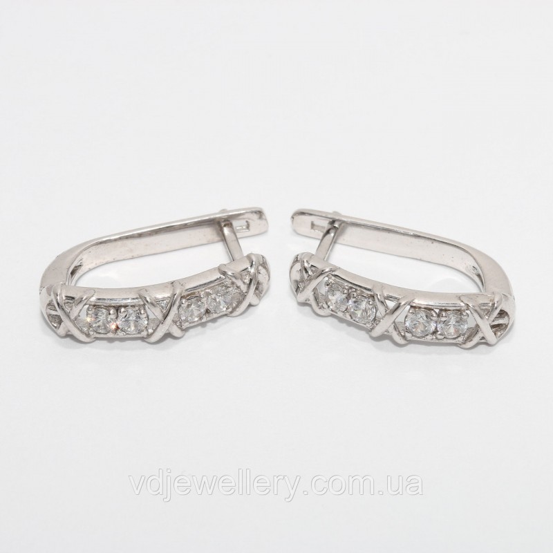 Серебряные серьги 57КН