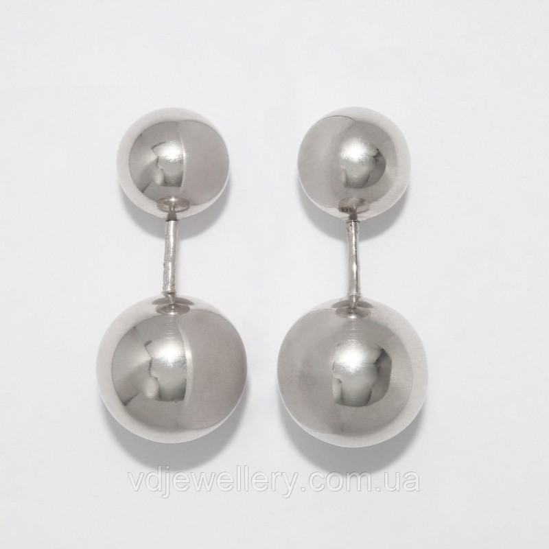 Срібні сережки кульки "Діор" сжх56