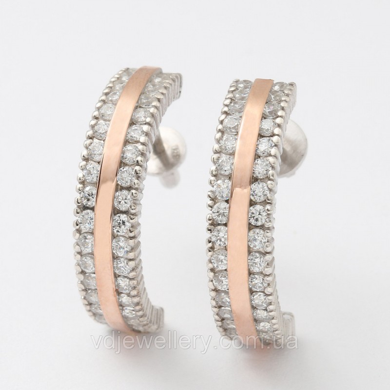 Серьги с золотом СЖХ-118