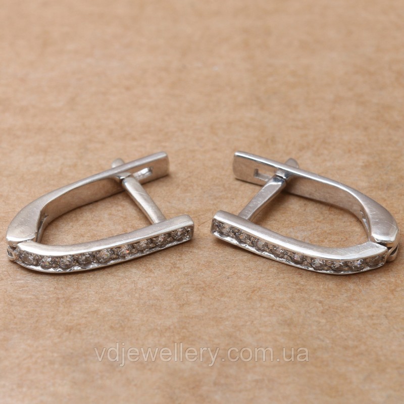 Серебряные серьги 6КН