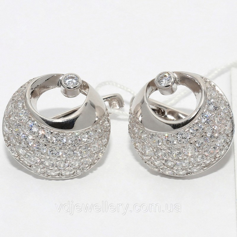 Серебряные серьги сжх18