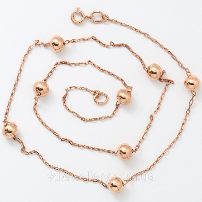 Серебряная позолоченная цепочка ЕХ-33