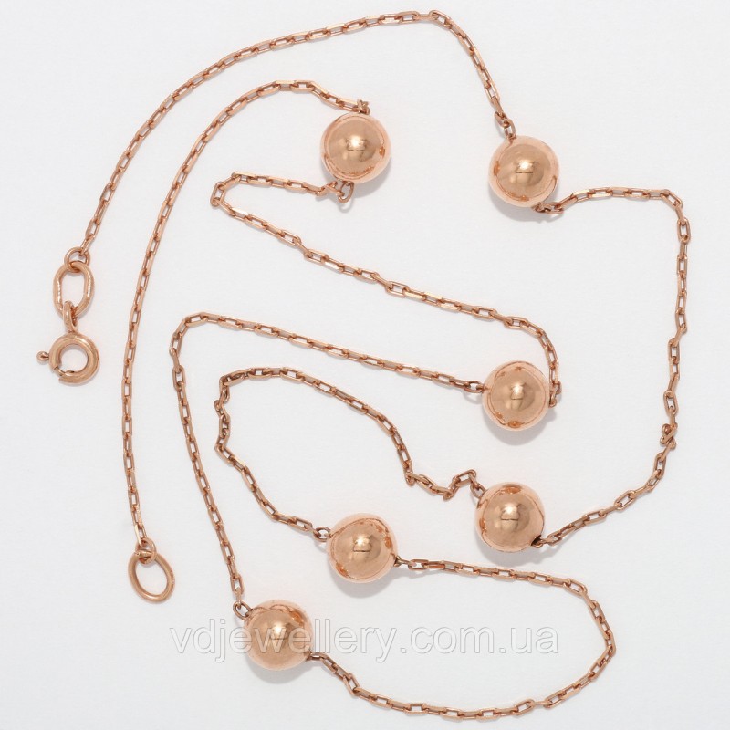 Срібний позолочений ланцюжок ех6