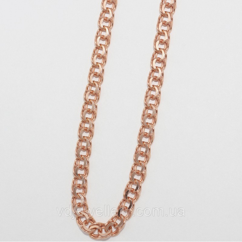 Срібний позолочений ланцюжок ех17