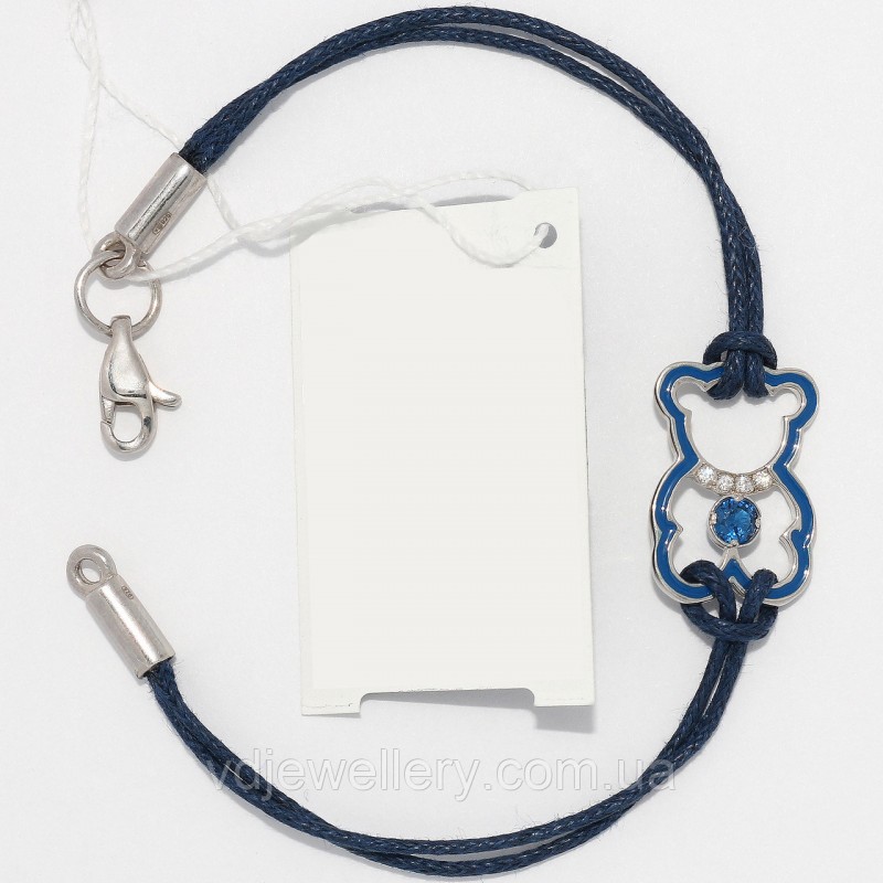 Серебряный браслет "Мишка" 27цф