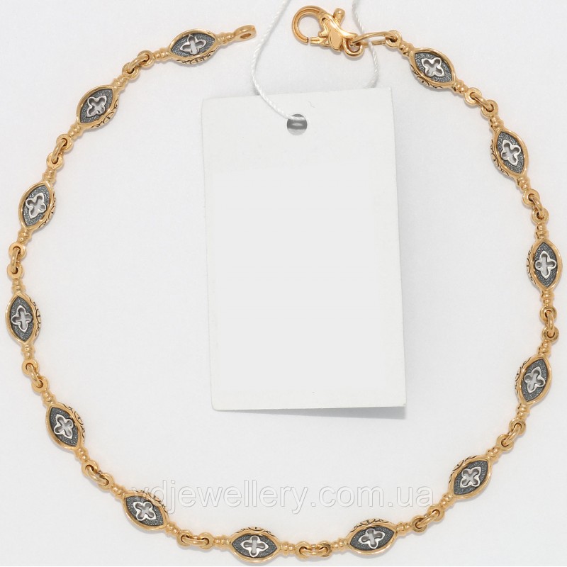 Серебряный позолоченный браслет "Церковный" БХН-25