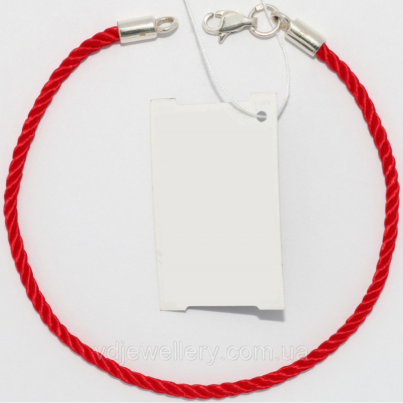 Серебряный браслет "Красная нить" 29ЦФ