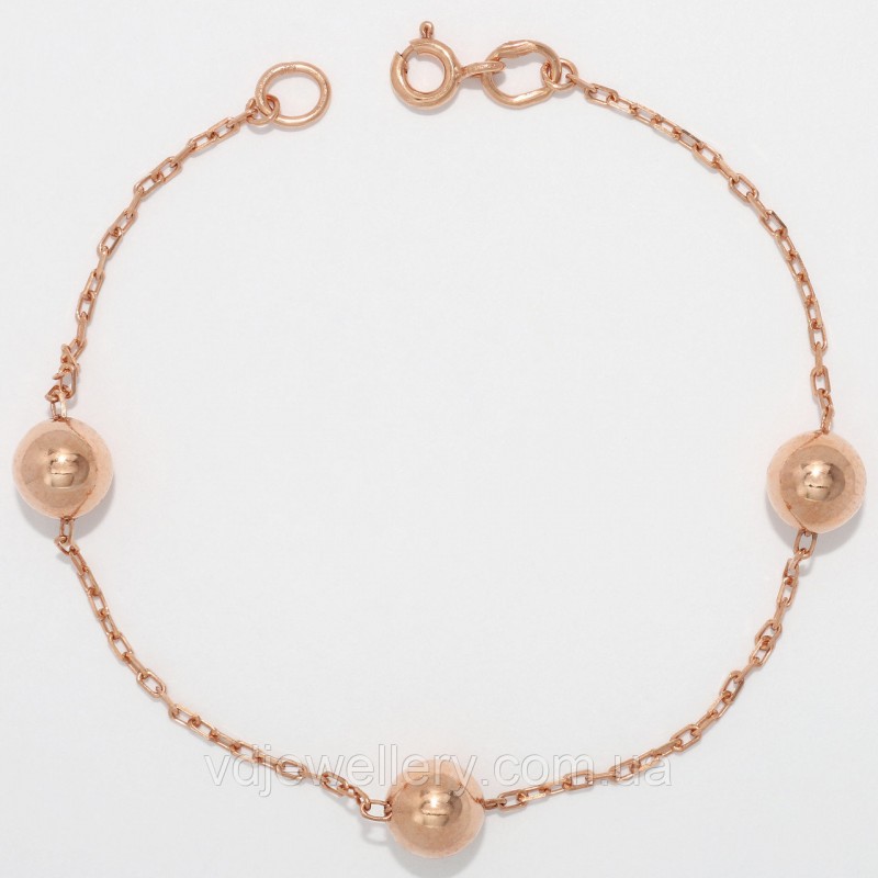 Серебряный браслет с позолотой БХН-37