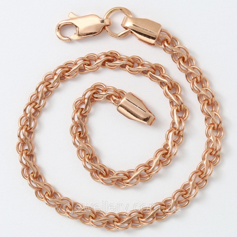 Серебряный позолоченный браслет БХН-52