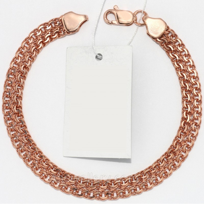 Серебряный браслет с позолотой БХН-22