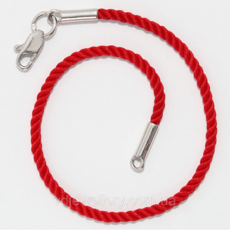 Серебряный браслет "Красная нить" бхн40