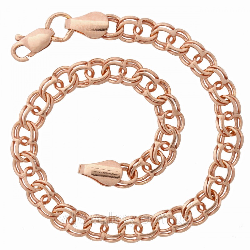 Серебряный позолоченный браслет БХН-53