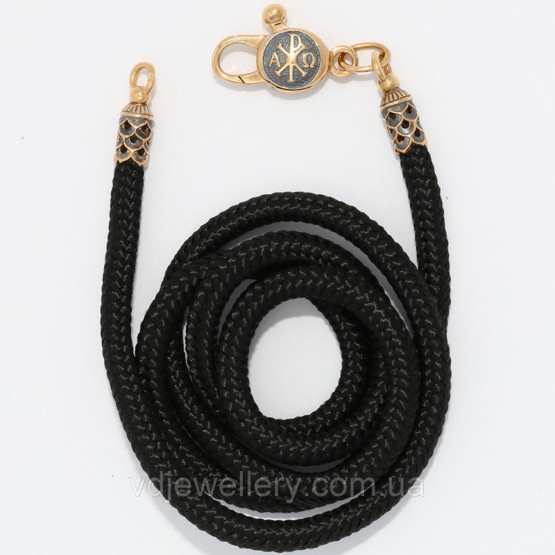 Серебряный позолоченный шнурок "Церковный" ТШ-42