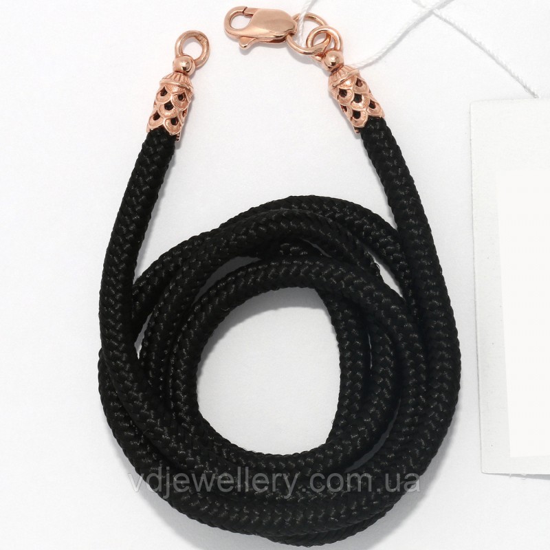 Серебряный позолоченный шнурок ТШ-78