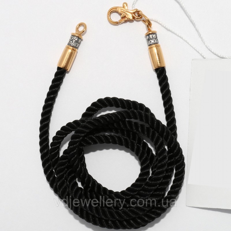 Серебряный позолоченный шнурок "Церковный" ТШ-36