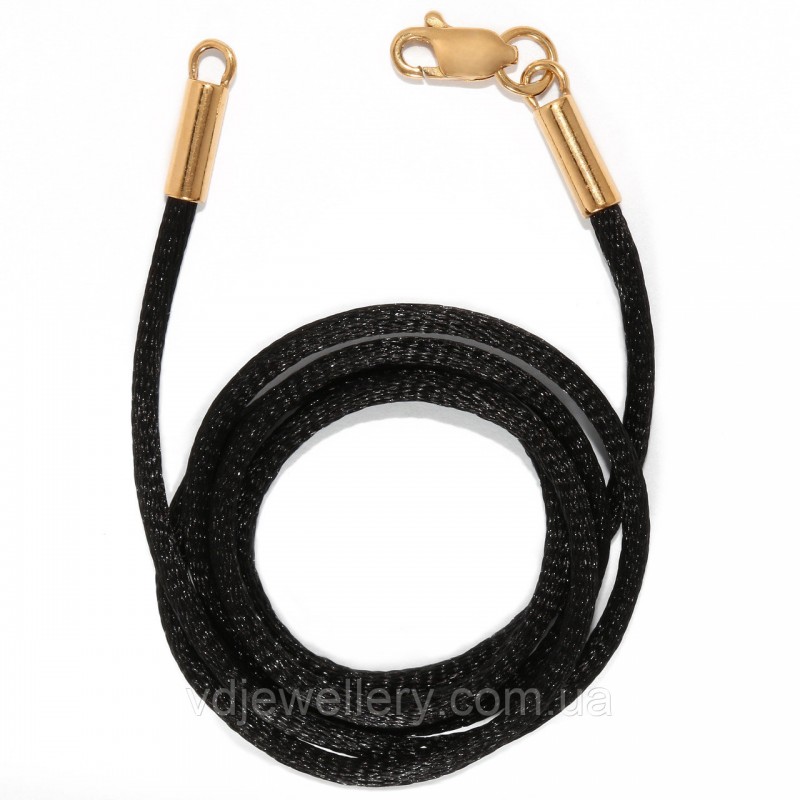 Серебряный позолоченный шнурок ТШ-65