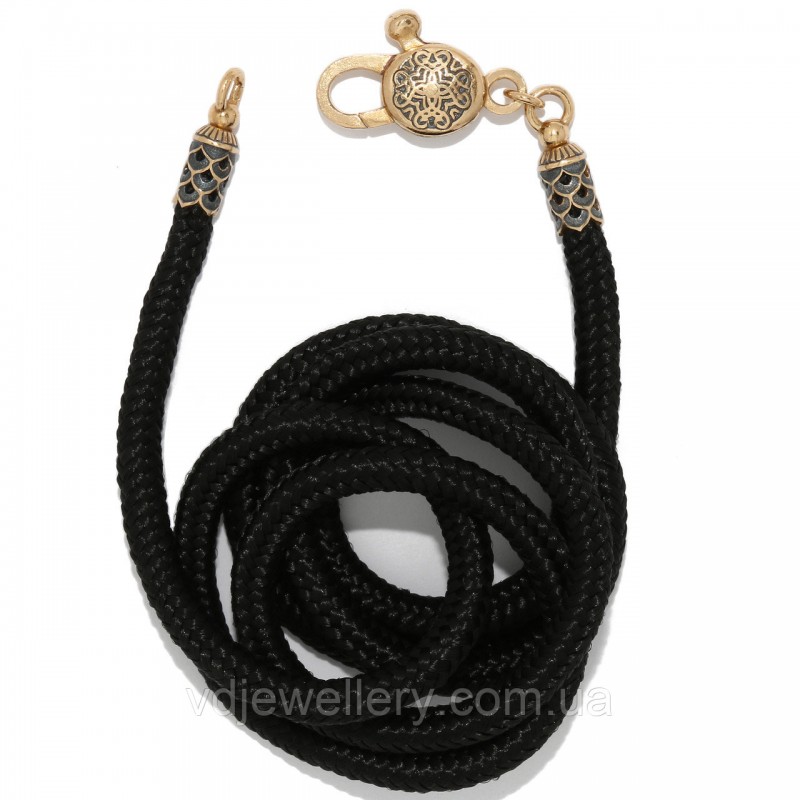 Серебряный позолоченный шнурок ТШ-66