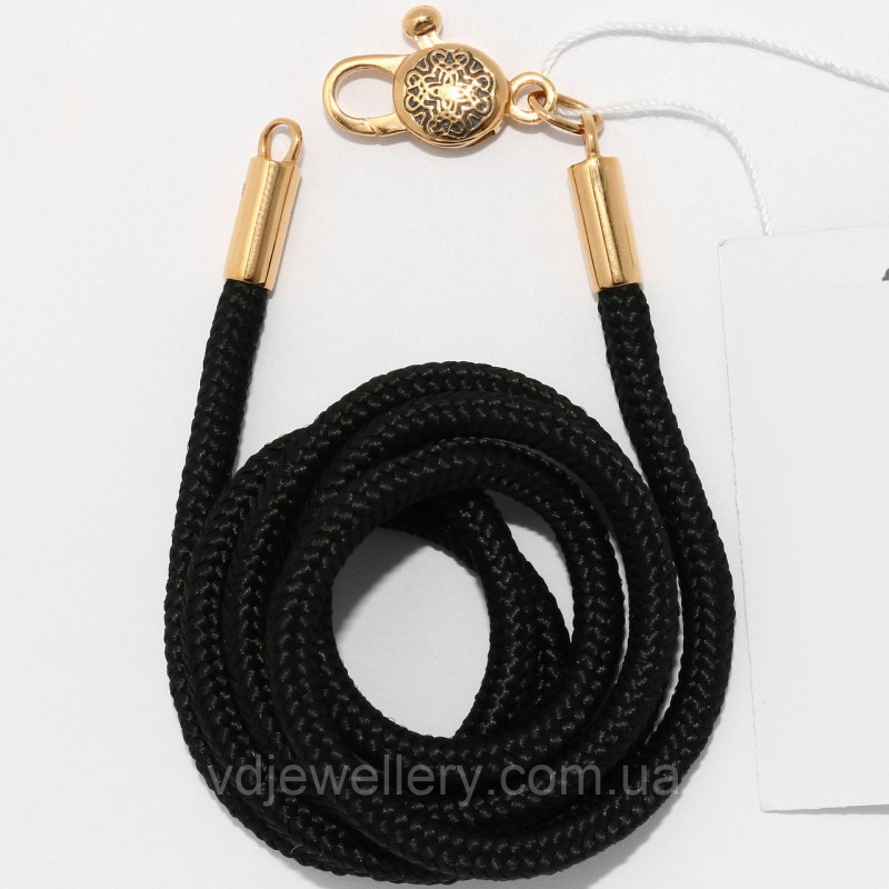 Серебряный позолоченный шнурок ТШ-45