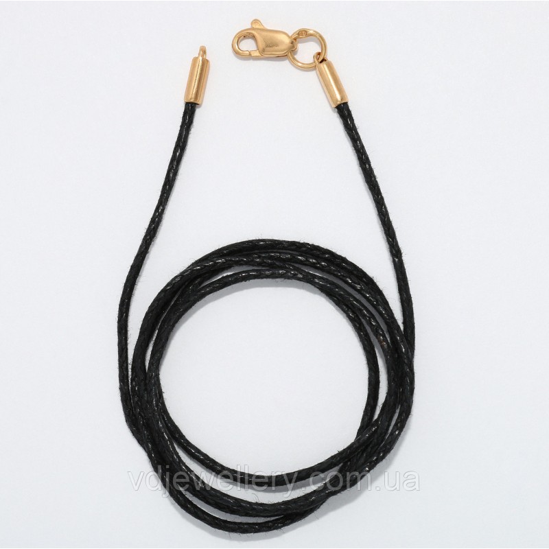 Серебряный позолоченный шнурок ТШ-28