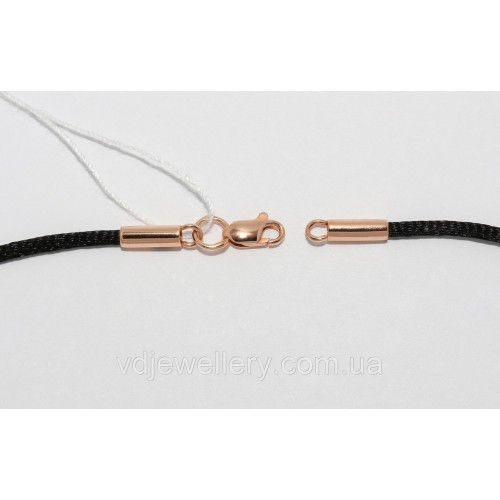 Серебряный позолоченный шнурок ТШ-47