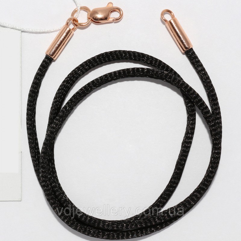 Серебряный позолоченный шнурок ТШ-47