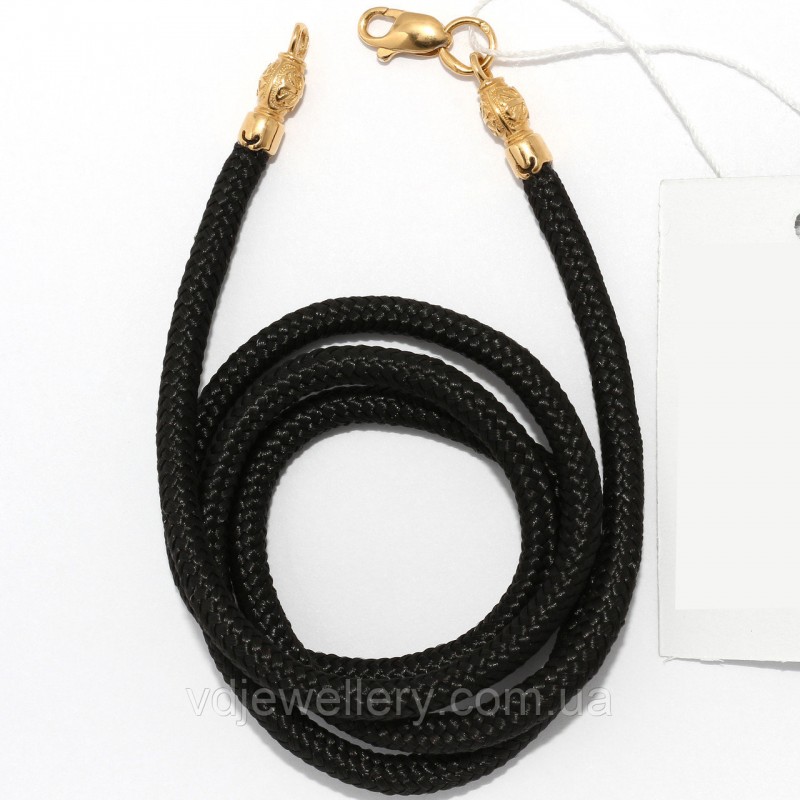 Серебряный позолоченный шнурок ТШ-61