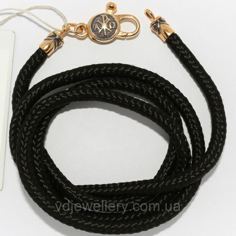 Серебряный позолоченный шнурок "Церковный" ТШ-50