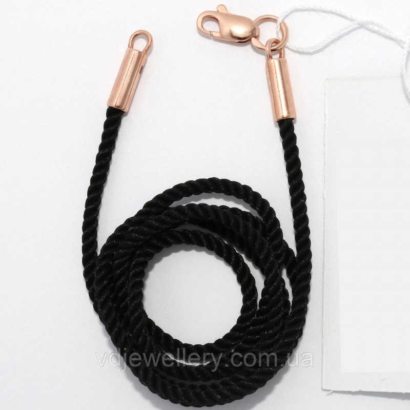 Серебряный позолоченный шнурок ТШ-73