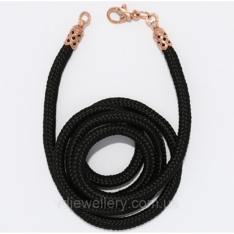 Серебряный позолоченный шнурок ТШ-31