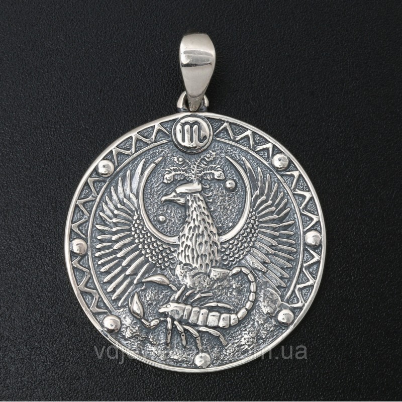 Серебряный кулон знак зодиака "Скорпион" 3100587с